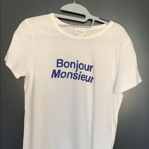 Sézane Bonjour Monsieur t-shirt.